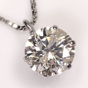 RG385★高級 大粒ダイヤモンド1.047ct プラチナ ネックレス 鑑別付レディース