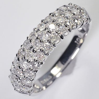 プラチナ ダイヤモンド1.0ct パヴェリング 1カラット 指輪 – キュート ...