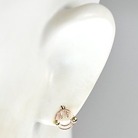 K10PG&YG・地金 スマイルピアス