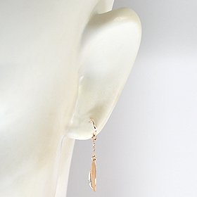 K10PG・地金 ドロッププレートピアス