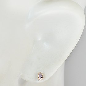 K10PG・アメジスト マーキススタッドピアス