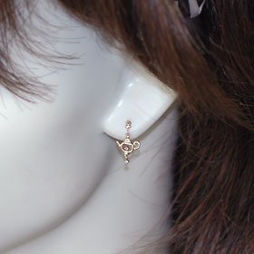 K10PG・ピンクサファイア&ダイヤ ティーポットピアス