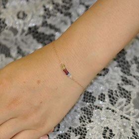 K10PG・7種の天然石 アミュレットブレスレット