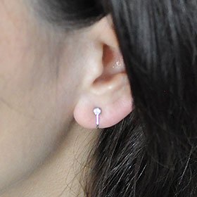 K10WG・ダイヤモンド0.2ct 一粒ダイヤイヤークリップ