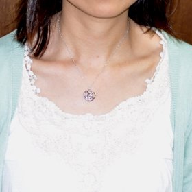 クロスフォーニューヨーク(ダンシングストーン) ハートリングペンダント(ネックレス) NYP-583