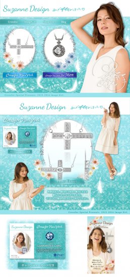 クロスフォーニューヨーク(ダンシングストーン) クロスフラワーペンダント(ネックレス) NYP-609