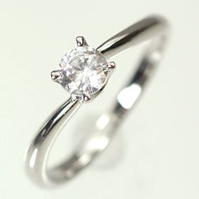 婚約指輪 プラチナ・ダイヤモンド0.3ct（F・VS・3EX・H&C・中央宝石