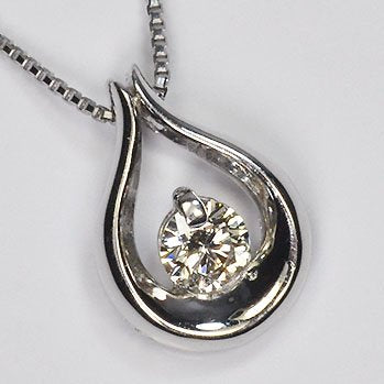 プラチナ・ダイヤモンド0.13ct（H&C・鑑別書カード付） ドロップ 