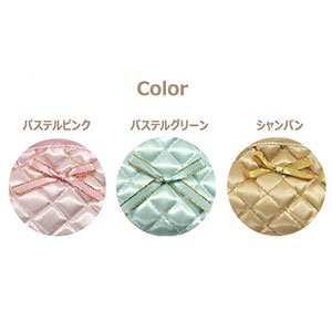 旅行やお出掛けに最適♪パステルキルト丸型ジュエリーポーチ(トラベルポーチ)