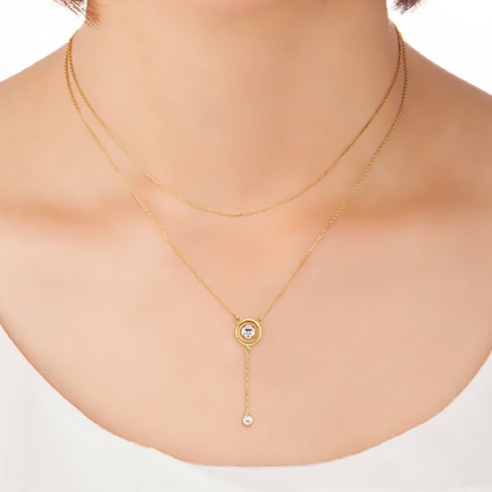 クロスフォーニューヨーク(ダンシングストーン) ドゥルーピングライトペンダント(ネックレス) NYP-652Y