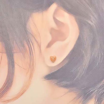 K18 ピンクコーラル(珊瑚)ぷっくりハートピアス