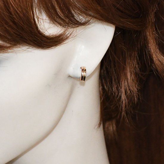 K10 K10PG 2連フープピアス バイニティ クロッシングピアス