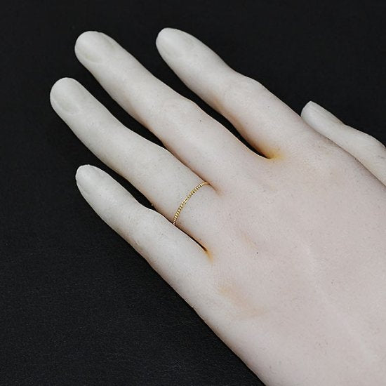 K18 ミル打ち クラシカルリング(指輪)