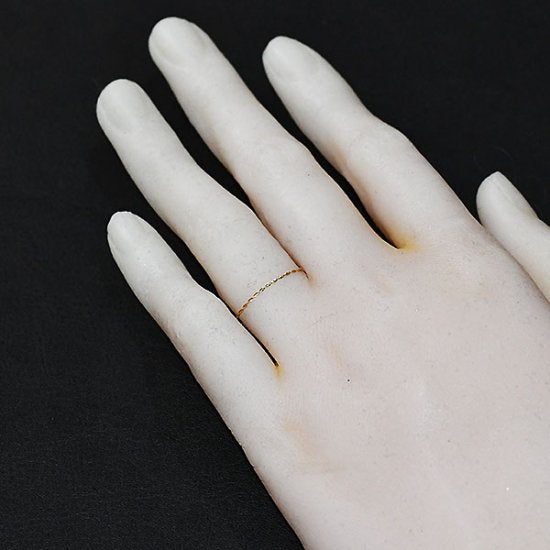 K18 編み目 クラシカルロープリング(指輪)