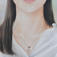 【花珠真珠】6mm珠 ネックレス ピンクトルマリン アコヤ本真珠 ハートシェイプ