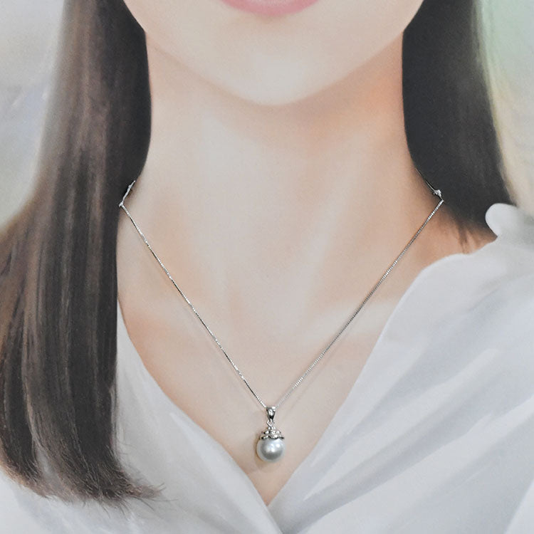 【花珠真珠】10mm珠 ネックレス ペンダント アコヤ本真珠 大珠 10.0mmアップ