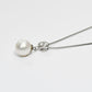 【花珠真珠】7mm珠 ネックレス ダイヤモンド0.3ct アコヤ本真珠 ベゼル フセコミ 天然ダイヤモンド