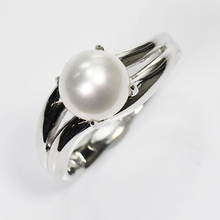 【花珠真珠】7.0mmアップ リング 指輪 アコヤ本真珠