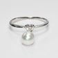 【花珠真珠】6.0mmアップ リング 指輪 ダイヤモンド0.1ct アコヤ本真珠