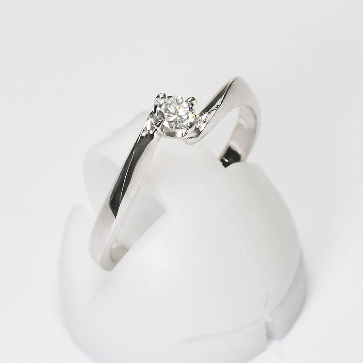 【侍ダイヤモンド】天然ダイヤモンド0.1ct エンゲージリング H&C G～Iカラー VS～SIクラス プラチナカラー 婚約指輪 ダイヤモンドリング 「セリーナ」 婚約指輪