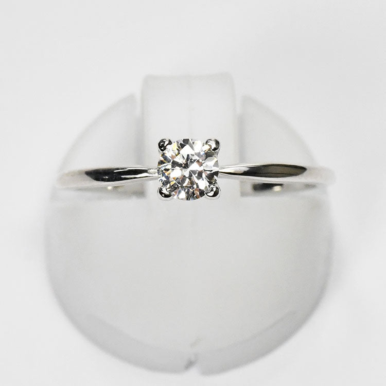 【侍ダイヤモンド】天然ダイヤモンド0.2ct エンゲージリング H&C G～Iカラー VS～SIクラス プラチナカラー 婚約指輪 ダイヤモンドリング 「カルテア2」