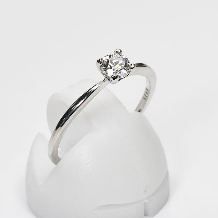 【侍ダイヤモンド】天然ダイヤモンド0.2ct エンゲージリング H&C G～Iカラー VS～SIクラス プラチナカラー 婚約指輪 ダイヤモンドリング 「カルテア2」