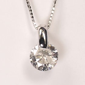 プラチナ・ダイヤモンド0.5ct（鑑別書付） 一点留めペンダント（ネックレス） ダイヤモンド ネックレス Pt900