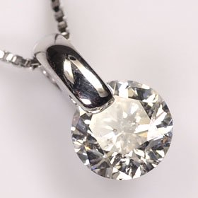 プラチナ・ダイヤモンド0.5ct（SIクラス・鑑別書付） 一点留めペンダント（ネックレス） ダイヤモンド ネックレス Pt900