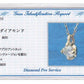 K10YG・ダイヤモンド0.1ct（SIクラス・鑑別書カード付）　フレームスタッドペンダント（ネックレス） ダイヤモンド ネックレス イエローゴールド