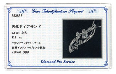 K18WG・ダイヤモンド0.5ct（SIクラス・鑑別書カード付）　スターダスト１０ペンダント（ネックレス）