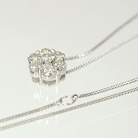 プラチナ・ダイヤモンド0.3ct　フラワーペンダント（ネックレス）