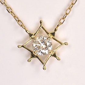 K18・ダイヤモンド0.2ct（SIクラス・鑑別書カード付）　クラシカルスノーネックレス