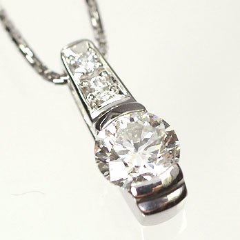 プラチナ・ダイヤモンド0.5ct（Hカラー・SI・GOOD・鑑定書付） エレガンスペンダント（ネックレス）