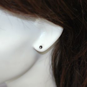 プラチナ・ブラックダイヤモンド0.5ct　ローズカットピアス