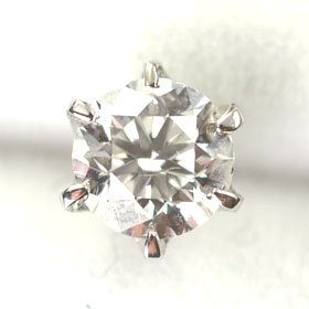 プラチナ・ダイヤモンド0.6ct（Hカラー・SI・GOOD・鑑定書付）　スタッドピアス