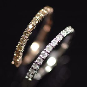 天然ダイヤモンド0.3ct 選べるエタニティーリング エタニティリング 指輪 ホワイトゴールド ピンクゴールド