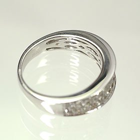 K18WG・ダイヤモンド1.0ct（SIクラス・鑑別書カード付）　パヴェリング