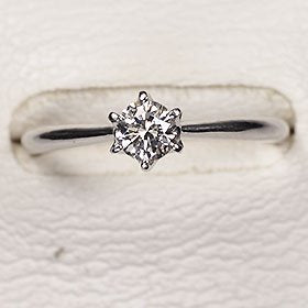 プラチナ ダイヤモンド0.3ct（SIクラス・鑑別書カード付） 婚約指輪 エンゲージリング プロポーズリング – キュートジュエリー