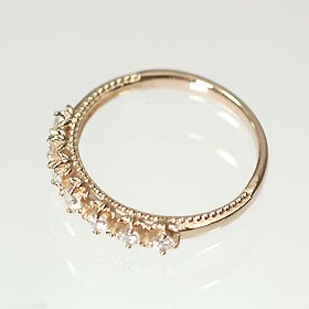 K18PG・ダイヤモンド0.26ct（SIクラス・鑑別書カード付） 7ストーン