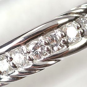 K18WG・ダイヤモンド0.3ct　エタニティー10リング