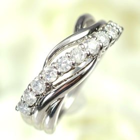 プラチナ ダイヤモンド0.5ct スウィートテンリング