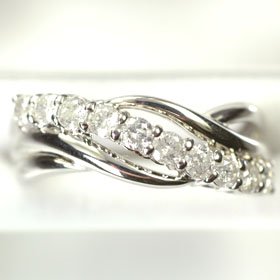 プラチナ ダイヤモンド0.5ct スウィートテンリング