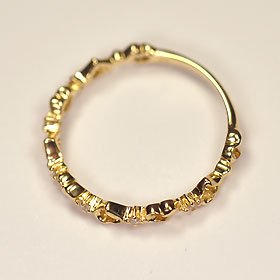 K18・ダイヤモンド0.04ct　ハートリング