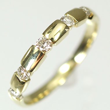 K18・ダイヤモンド0.2ct　５ストーンリング