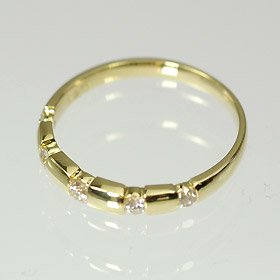 K18・ダイヤモンド0.2ct　５ストーンリング