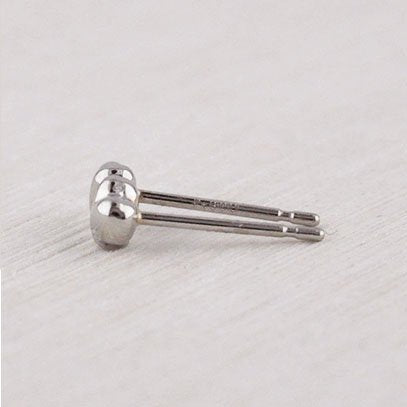 プラチナ ぷっくりハートピアス 3mm Pt900