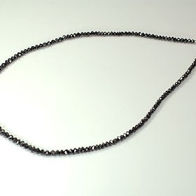 K18WG・ブラックダイヤモンド50ct（ミドルグレード）　ネックレス