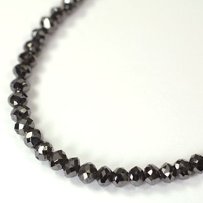 K18WG・ブラックダイヤモンド50ct（ハイグレード）（鑑別書付）　ネックレス