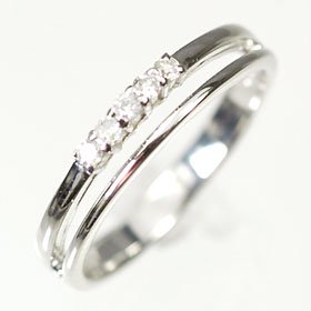 K10WG・ダイヤモンド0.05ct ピンキーリング – キュートジュエリー