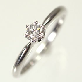 【婚約指輪】プラチナ・ダイヤモンド0.2ct（H・VS・GOOD・鑑定書付）　エンゲージリング